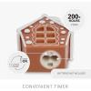 imageLuminara Flameless Candle Gingerbread Figural 23quot x 43quot Moving Flame LED Candle Real Unscented Wax Gingerbread DogGingerbread House