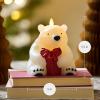 imageLuminara Flameless Candle Polar Bear with Gift Figural Moving Flame LED Candle 5quotx55quot