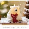 imageLuminara Flameless Candle Polar Bear with Gift Figural Moving Flame LED Candle 5quotx55quot