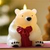 imageLuminara Flameless Candle Polar Bear with Gift Figural Moving Flame LED Candle 5quotx55quot
