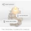 imageLuminara Brilliant Silver Glitter Flameless LED Candle North Tree Moving Flame Pillar 33quot x 43quotWhite Swan