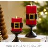 imageLuminara Flickering Flameless LED Candle Battery Operated Timer Function Remote Ready Sold Separately Red Santa Belt 34quot x 45quot Pillar Unscented Real Wax Moving Flame Christmas Holiday DcorSanta Belt