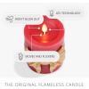 imageLuminara Flickering Flameless LED Candle Battery Operated Timer Function Remote Ready Sold Separately Red Santa Belt 34quot x 45quot Pillar Unscented Real Wax Moving Flame Christmas Holiday DcorGold Bow Tie