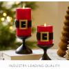 imageLuminara Flickering Flameless LED Candle Battery Operated Timer Function Remote Ready Sold Separately Red Santa Belt 34quot x 45quot Pillar Unscented Real Wax Moving Flame Christmas Holiday DcorSanta Belt