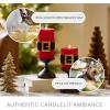 imageLuminara Flickering Flameless LED Candle Battery Operated Timer Function Remote Ready Sold Separately Red Santa Belt 34quot x 45quot Pillar Unscented Real Wax Moving Flame Christmas Holiday DcorSanta Belt