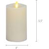 imageMatchless LED Flameless Pillar Candle Melted Edge Unscented Moving Flame Real Wax 5Hour Timer Battery Powered Remote Ready 55inch55inch