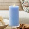 imageLuminara Iceberg Green Seaglass Flameless Candle Moving Flame Pillar Unscented Real Wax with Recessed Edge Timer Battery Operated LED Candle Lights 3quot x 65quotCornflower