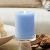 imageLuminara Iceberg Green Seaglass Flameless Candle Moving Flame Pillar Unscented Real Wax with Recessed Edge Timer Battery Operated LED Candle Lights 3quot x 65quotCornflower