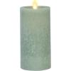 imageLuminara Iceberg Green Seaglass Flameless Candle Moving Flame Pillar Unscented Real Wax with Recessed Edge Timer Battery Operated LED Candle Lights 3quot x 65quotGreen