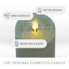 imageLuminara Iceberg Green Seaglass Flameless Candle Moving Flame Pillar Unscented Real Wax with Recessed Edge Timer Battery Operated LED Candle Lights 3quot x 65quotGreen