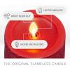 imageLuminara Realistic Artificial Flame Red Glitter Candle 35 x 5inch Moving Flame LED Battery Operated Lights  Unscented  Remote Sold SeparatelyHorizontal Red