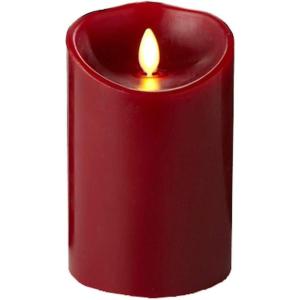 imageLuminara Flameless Candle Cinnamon Scented Moving Flame Candle with Timer 5quot Red