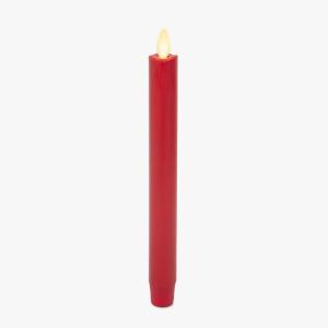 image:imageLuminara  Flameless Battery Operated Taper Candle  Sunlit Honey  Pack of 11x95  LED Flickering Flame  Realistic Safe for Home Kids and PetsHoliday Red