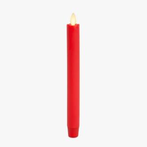 image:imageLuminara  Flameless Battery Operated Taper Candle  Sunlit Honey  Pack of 11x95  LED Flickering Flame  Realistic Safe for Home Kids and PetsTrue Red