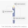 image:imageLuminara  Flameless LED Battery Operated Flickering Taper Candles  Cornflower Blue  Pack of 2 1 x 975 Realistic Moving Flame Wax UnscentedCornflower