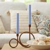 image:imageLuminara  Flameless LED Battery Operated Flickering Taper Candles  Cornflower Blue  Pack of 2 1 x 975 Realistic Moving Flame Wax UnscentedCornflower
