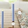image:imageLuminara  Flameless LED Battery Operated Flickering Taper Candles  Cornflower Blue  Pack of 2 1 x 975 Realistic Moving Flame Wax UnscentedCornflower