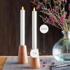 image:imageLuminara  Flameless LED Battery Operated Flickering Taper Candles  Cornflower Blue  Pack of 2 1 x 975 Realistic Moving Flame Wax UnscentedIvory White