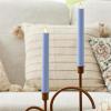 image:imageLuminara  Flameless LED Battery Operated Flickering Taper Candles  Cornflower Blue  Pack of 2 1 x 975 Realistic Moving Flame Wax UnscentedCornflower