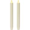 image:imageLuminara  Flameless LED Battery Operated Flickering Taper Candles  Cornflower Blue  Pack of 2 1 x 975 Realistic Moving Flame Wax UnscentedIvory White