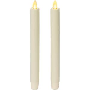 image:imageLuminara  Flameless LED Battery Operated Flickering Taper Candles  Cornflower Blue  Pack of 2 1 x 975 Realistic Moving Flame Wax UnscentedIvory White