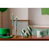 image:imageLuminara Moving Flame LED Candle  Unscented Real Wax Chalk Rope Ball  Timer Flameless Flickering for Home Centerpiece Coastal Christmas DecorCandy Cane Green