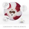 image:imageLuminara Moving Flame LED Candle  Unscented Real Wax Chalk Rope Ball  Timer Flameless Flickering for Home Centerpiece Coastal Christmas DecorCandy Cane Red