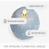image:imageLuminara Moving Flame LED Candle  Unscented Real Wax Chalk Rope Ball  Timer Flameless Flickering for Home Centerpiece Coastal Christmas DecorCashmere Blue Floral