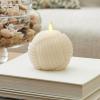 image:imageLuminara Moving Flame LED Candle  Unscented Real Wax Chalk Rope Ball  Timer Flameless Flickering for Home Centerpiece Coastal Christmas DecorChalk Rope Ball