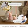image:imageLuminara Moving Flame LED Candle  Unscented Real Wax Chalk Rope Ball  Timer Flameless Flickering for Home Centerpiece Coastal Christmas DecorDusky Rose Floral