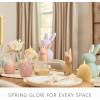 image:imageLuminara Moving Flame LED Candle  Unscented Real Wax Chalk Rope Ball  Timer Flameless Flickering for Home Centerpiece Coastal Christmas DecorDusky Rose Floral