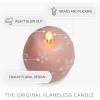 image:imageLuminara Moving Flame LED Candle  Unscented Real Wax Chalk Rope Ball  Timer Flameless Flickering for Home Centerpiece Coastal Christmas DecorDusky Rose Floral