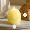 image:imageLuminara Moving Flame LED Candle  Unscented Real Wax Chalk Rope Ball  Timer Flameless Flickering for Home Centerpiece Coastal Christmas DecorLemon Chiffon Floral