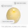 image:imageLuminara Moving Flame LED Candle  Unscented Real Wax Chalk Rope Ball  Timer Flameless Flickering for Home Centerpiece Coastal Christmas DecorLemon Chiffon Floral