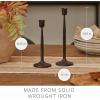 image:imageLuminara Wrought Iron Taper Candlestick Holder  Vintage Antique Brass 825 Home Decor Elegant Dining Table Centerpiece for Moving Flame CandlesBronze