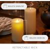 image:imageLuminara Wick to Flame Moving Flame LED Candle Flameless Pillar Real Wax Recessed Top Edge Ivory 72inch72inch