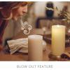 image:imageLuminara Wick to Flame Moving Flame LED Candle Flameless Pillar Real Wax Recessed Top Edge Ivory 72inch72inch