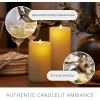 image:imageLuminara Wick to Flame Moving Flame LED Candle Flameless Pillar Real Wax Recessed Top Edge Ivory 72inch72inch