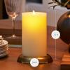 image:imageLuminara Wick to Flame Moving Flame LED Candle Flameless Pillar Real Wax Recessed Top Edge Ivory 72inch72inch