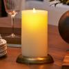 image:imageLuminara Wick to Flame Moving Flame LED Candle Flameless Pillar Real Wax Recessed Top Edge Ivory 72inch72inch