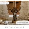 image:imageLuminara  Taper Candle Holder  Reindeer  Brass  55 x 8 Classic Stag Head Design Compatible with Luminara Flickering Flameless LED Taper Candles