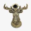 image:imageLuminara  Taper Candle Holder  Reindeer  Brass  55 x 8 Classic Stag Head Design Compatible with Luminara Flickering Flameless LED Taper Candles