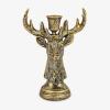 image:imageLuminara  Taper Candle Holder  Reindeer  Brass  55 x 8 Classic Stag Head Design Compatible with Luminara Flickering Flameless LED Taper Candles