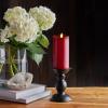 image:imageLuminara Bundle Set of 2 Moving Flame Burgundy Flameless LED Candle 45  65