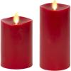 image:imageLuminara Bundle Set of 2 Moving Flame Burgundy Flameless LED Candle 45  65