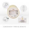 image:imageLuminara Bundle Set of Moving Flame Pillar LED Candle 65 Tall  Ivory with Flameless Candle Nightlight  Plug in Dusk to Dawn Sensor
