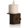 image:imageLuminara Bundle Set of Moving Flame Pillar LED Candle 65 Tall  Ivory with Flameless Candle Nightlight  Plug in Dusk to Dawn Sensor
