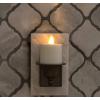 image:imageLuminara Bundle Set of Moving Flame Pillar LED Candle 65 Tall  Ivory with Flameless Candle Nightlight  Plug in Dusk to Dawn Sensor