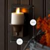 image:imageLuminara Bundle Set of Moving Flame Pillar LED Candle 65 Tall  Ivory with Flameless Candle Nightlight  Plug in Dusk to Dawn Sensor