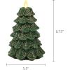 image:imageLuminara Set of 2  Flickering Flameless Christmas Tree Candles  Green All Over Glitter Finish